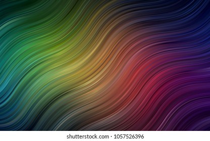 Dark Green, Red vector pattern with lines, ovals. Brand-new colored illustration in marble style with gradient. The best blurred design for your business.