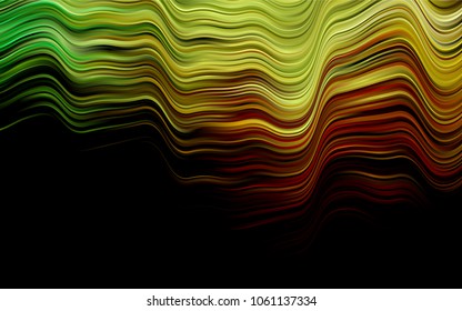 Dark Green, Red vector pattern with curved circles. An elegant bright illustration with gradient. Marble style for your business design.