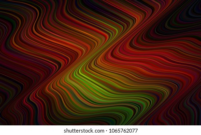 Dark Green, Red vector pattern with lamp shapes. A vague circumflex abstract illustration with gradient. Brand-new design for your ads, poster, banner.