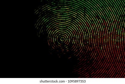 Dark Green, Red vector pattern with bubble shapes. Shining illustration, which consist of blurred lines, circles. A completely new marble design for your business.