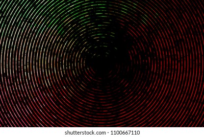 Dark Green, Red vector pattern with bent ribbons. Modern gradient abstract illustration with bandy lines. The best blurred design for your business.