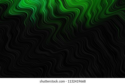 Dark Green, Red vector pattern with bubble shapes. Glitter abstract illustration with wry lines. Marble style for your business design.
