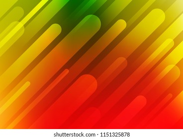 Dark Green, Red vector pattern with narrow lines. Lines on blurred abstract background with gradient. Best design for your ad, poster, banner.