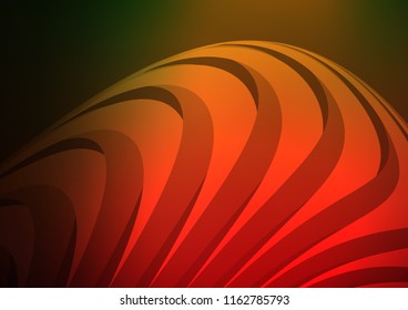 Dark Green, Red vector pattern with narrow lines. Lines on blurred abstract background with gradient. The pattern can be used as ads, poster, banner for commercial.