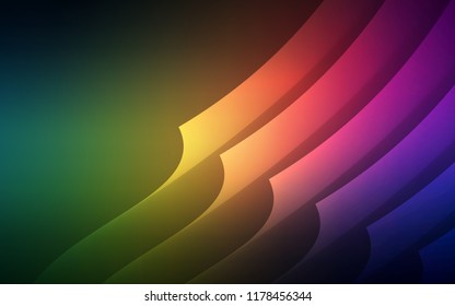 Dark Green, Red vector pattern with sharp lines. Lines on blurred abstract background with gradient. The pattern for ad, booklets, leaflets.