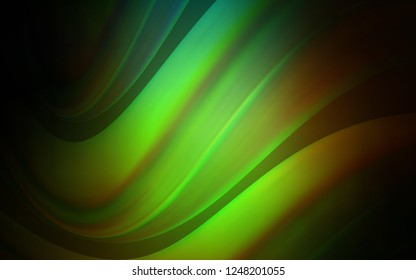Dark Green, Red vector pattern with bent lines. Creative illustration in halftone marble style with gradient. A completely new memphis design for your business.