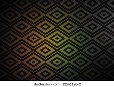 Dark Green, Red vector pattern with lines, rectangles. Glitter abstract illustration with colorful lines, rhombuses. Smart design for your business advert.