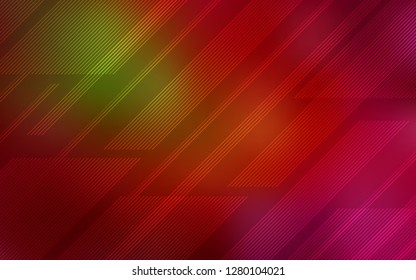 Dark Green, Red vector pattern with sharp lines. Modern geometrical abstract illustration with Lines. The pattern for ad, booklets, leaflets.
