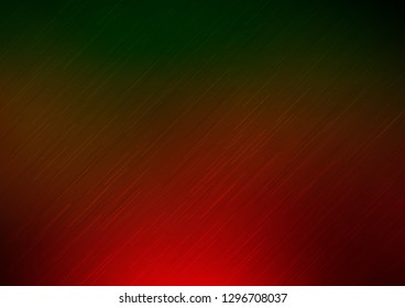 Dark Green, Red vector pattern with narrow lines. Shining colored illustration with narrow lines. The pattern can be used as ads, poster, banner for commercial.