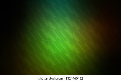 Dark Green, Red vector pattern with sharp lines. Modern geometrical abstract illustration with Lines. Pattern for ad, booklets, leaflets.