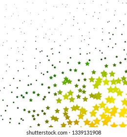 Dark Green, Red vector pattern with abstract stars. Blur decorative design in simple style with stars. Theme for cell phones.