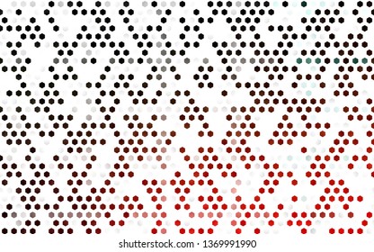 Dark Green, Red vector pattern with colorful hexagons. Colorful hexagons on white backdrop. New template for your brand book.
