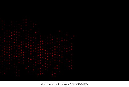 Dark Green, Red vector pattern with spheres. Illustration with set of shining colorful abstract circles. Pattern for ads, leaflets.