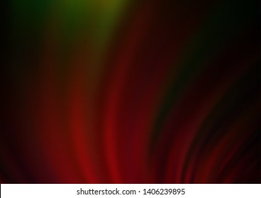 Dark Green, Red vector pattern with lava shapes. Colorful abstract illustration with gradient lines. Textured wave pattern for backgrounds.