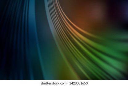 Dark Green, Red vector pattern with wry lines. Shining colorful illustration in simple style. Abstract design for your web site.