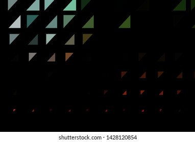 Dark Green, Red vector pattern with spheres. Abstract illustration with colored bubbles in nature style. Design for business adverts.