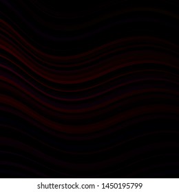 Dark Green, Red vector pattern with curves. Colorful abstract illustration with gradient curves. Best design for your posters, banners.