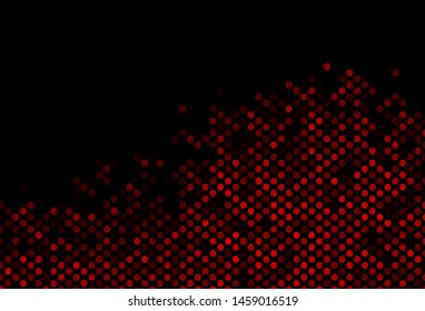Dark Green, Red vector pattern with spheres. Beautiful colored illustration with blurred circles in nature style. Design for business adverts.