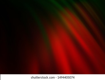 Dark Green, Red vector pattern with bent ribbons. Colorful illustration in abstract marble style with gradient. Pattern for your business design.