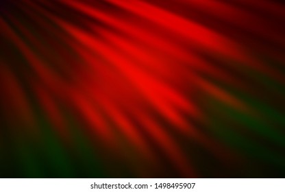 Dark Green, Red vector pattern with sharp lines. Colorful shining illustration with lines on abstract template. Pattern for ad, booklets, leaflets.