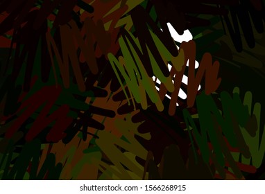 Dark Green, Red vector pattern with sharp lines. Lines on blurred abstract background with gradient. Template for your beautiful backgrounds.