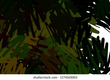 Dark Green, Red vector pattern with sharp lines. Lines on blurred abstract background with gradient. Template for your beautiful backgrounds.