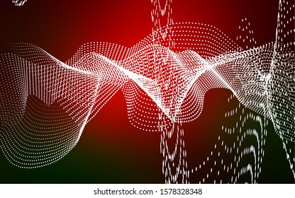 Dark Green, Red vector pattern with spheres. Abstract illustration with colored bubbles in nature style. Beautiful design for your business natural advert.