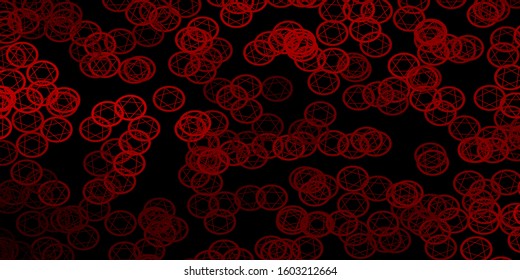 Dark Green, Red vector pattern with magic elements. Colorful vintage illustration with gradient alchemy shapes. Simple design for occult depiction.