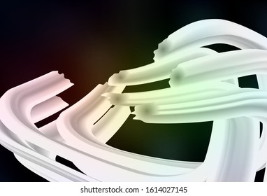 Dark Green, Red vector pattern with curved lines. Brand new colorful illustration in simple style. Abstract style for your business design.