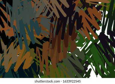 Dark Green, Red vector pattern with sharp lines. Shining colored illustration with sharp stripes. Smart design for your business advert.