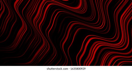 Dark Green, Red vector pattern with curves. Brand new colorful illustration with bent lines. Pattern for ads, commercials.