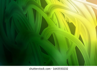 Dark Green, Red vector pattern with bent lines. A sample with colorful lines, shapes. A completely new design for your business.