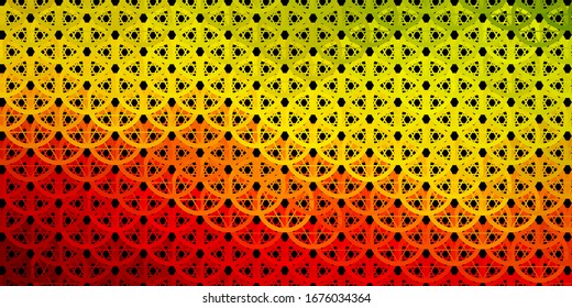 Dark Green, Red vector pattern with magic elements. Retro design in abstract style with witchcraft forms. Background for esoteric, mystic designs.