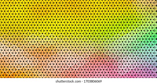 Dark Green, Red vector pattern with magic elements. Retro design in abstract style with witchcraft forms. Simple design for occult depiction.