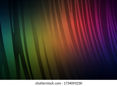 Dark Green, Red vector pattern with lines. Colorful gradient illustration in simple style with lines. Background for cell phone screens.