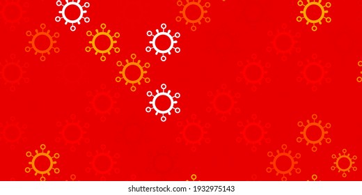 Dark green, red vector pattern with coronavirus elements. Colorful  gradient illness symbols in simple abstract style. Best design for quarantine events.