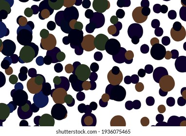 Dark Green, Red vector pattern with spheres. Blurred decorative design in abstract style with bubbles. Pattern for textures of wallpapers.
