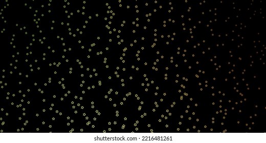 Dark Green, Red vector pattern with abstract stars. Shining colorful illustration with small and big stars. Pattern for new year ad, booklets.