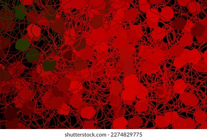 Dark Green, Red vector pattern with random forms. Modern abstract illustration with colorful random forms. Elegant design for wallpapers.