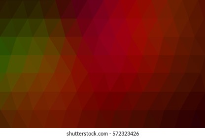 Dark Green, Red vector Pattern.  triangular template. Geometric sample. Repeating routine with triangle shapes. New texture for your design. Pattern can be used for background.