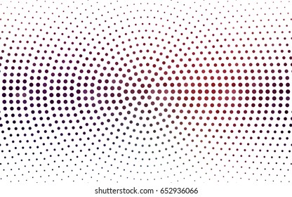 Dark Green, Red vector pattern with colored spheres. Geometric sample of repeating circles on white background in halftone style.