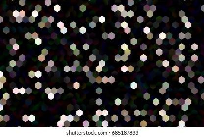 Dark Green, Red vector pattern. Hexagonal template. Geometric sample. Repeating hexagon shapes. Brand-New texture for your design. Pattern can be used for background