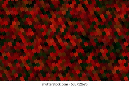 Dark Green, Red vector pattern. Hexagonal template. Geometric sample. Repeating hexagon shapes. Brand-New texture for your design. Pattern can be used for background