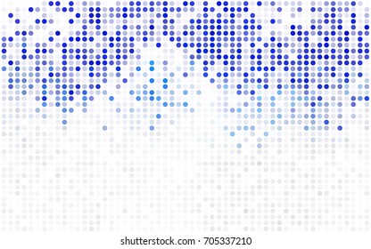 Dark Green, Red vector pattern with colored spheres. Geometric sample of repeating circles on white background in halftone style.