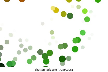 Dark Green, Red vector red pattern of geometric circles, shapes. Colorful mosaic banner. Geometric background with colored disks.