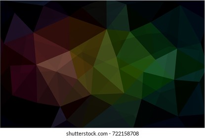 Dark Green, Red vector Pattern.  triangular template. Geometric sample. Repeating routine with triangle shapes. New texture for your design. Pattern can be used for background.
