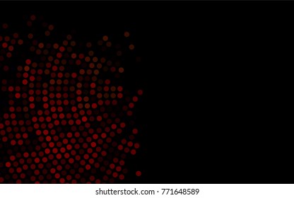 Dark Green, Red vector red pattern of geometric circles, shapes. Colorful mosaic banner. Geometric background with colored disks.