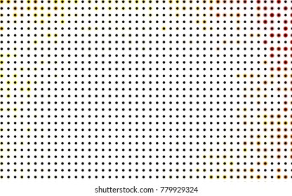 Dark Green, Red vector pattern with colored spheres. Geometric sample of repeating circles on white background in halftone style.