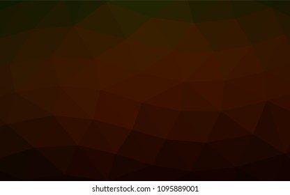 Dark Green, Red vector polygon abstract pattern. Creative illustration in halftone style with gradient. Brand new style for your business design.