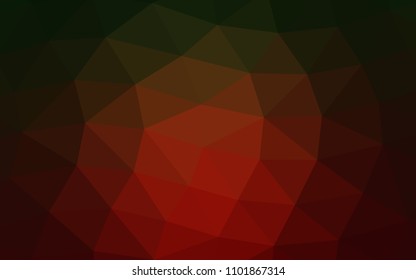 Dark Green, Red vector polygon abstract polygon abstract. Geometric illustration in Origami style with gradient.  The elegant pattern can be used as part of a brand book.